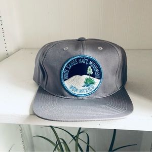 Vintage Patched White Sands Monument New Mexico Grey Cotton Hat